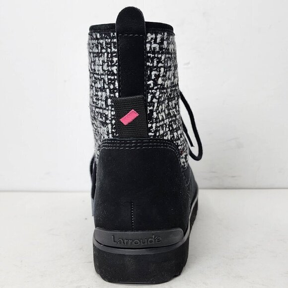 Larroude Vail Boot In Black Tweed and Suede, Women's 8.5 - Picture 4 of 11